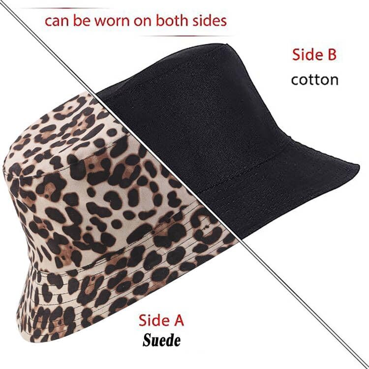 Joylife Animal Print Bucket Hat Novelty Pattern Sun Hats Reversible Packable Fishing Cap for Women, Men, Beige - Image 2